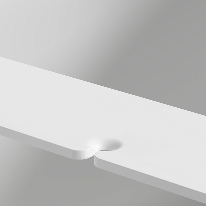 Salini Gabbiano Basic Полка для ванны 900х200х72 мм. установка на отдельностоящие ванны шириной до 870 мм, S-Stone, цвет: матовый белый