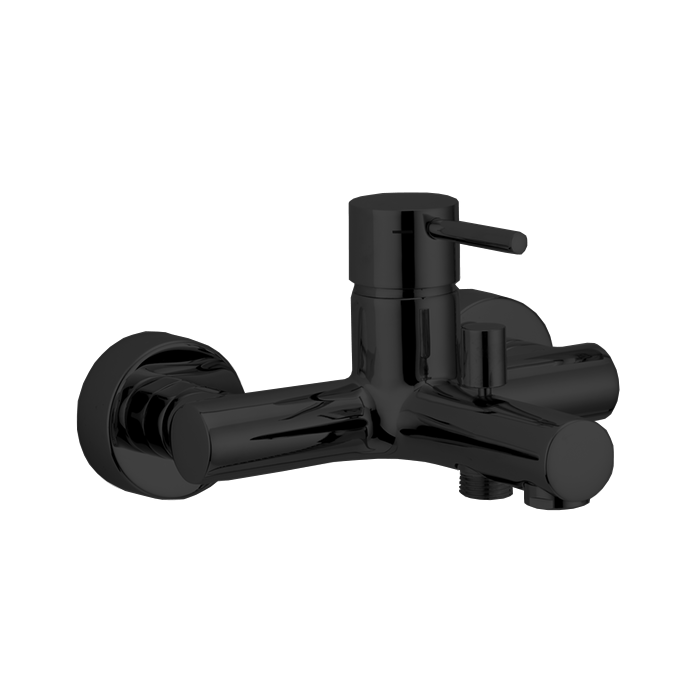 Cisal Less Minimal Смеситель для ванны/душа, настенный, цвет: черный матовый