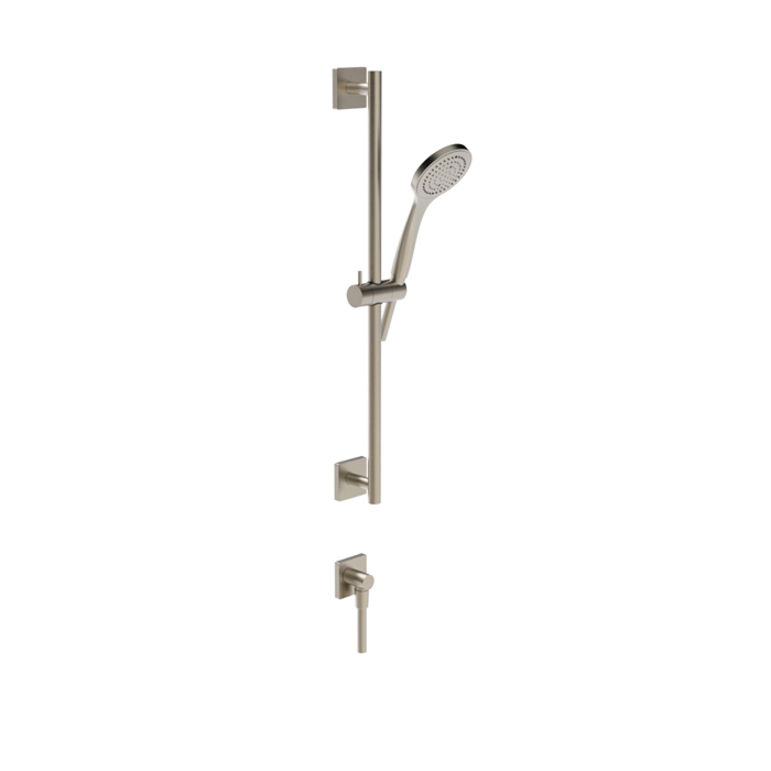 Gessi Emporio shower Душевой гарнитур, с ручным душем, шланг 1,5м и вывод воды, цвет: Finox Brushed Nickel