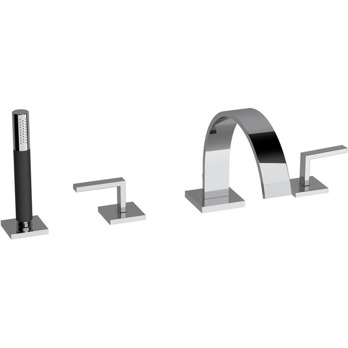 CISAL Wave Смеситель на борт ванны на 4 отверстия,излив 228 мм, цвет: хром