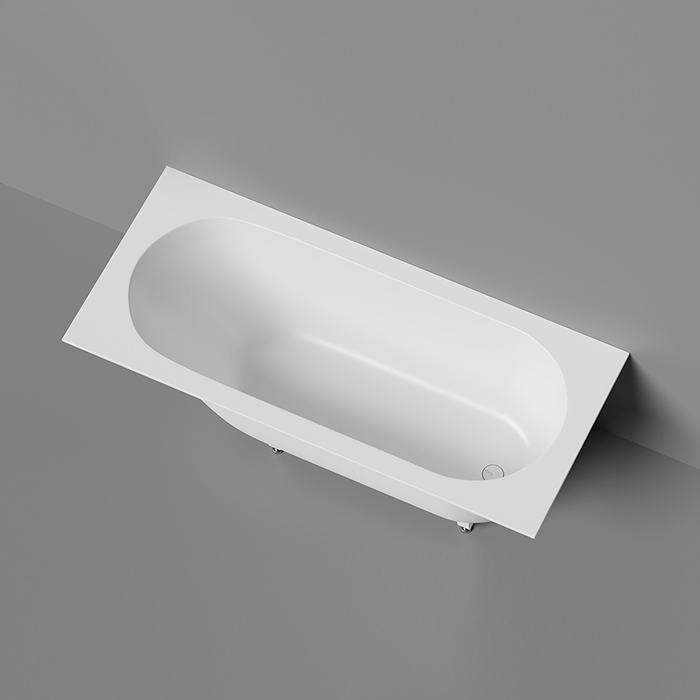 Salini Lofo Kit Ванна 180х80х61см., встраиваемая, Gelcoat, с донным клапаном, сифоном, ножками, слив-переливом, цвет: белый глянцевый