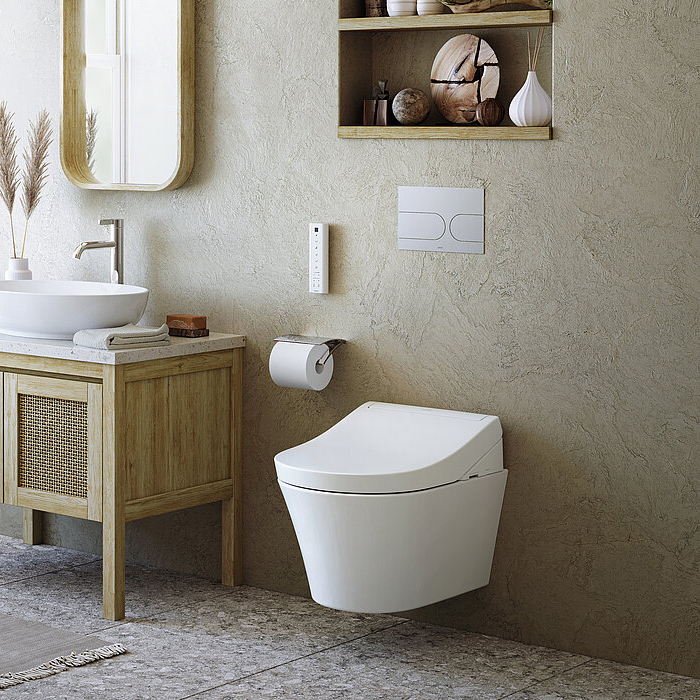 TOTO GP Унитаз подвесной 38x54cм, безободковый, tornado, CeFiONtect, cиденье Washlet, цвет: белый