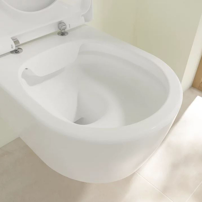 Villeroy&Boch Avento Комплект унитаз-подвесной 37x53см, сиденье QuickRelease, SoftClose, цвет: альпийский белый