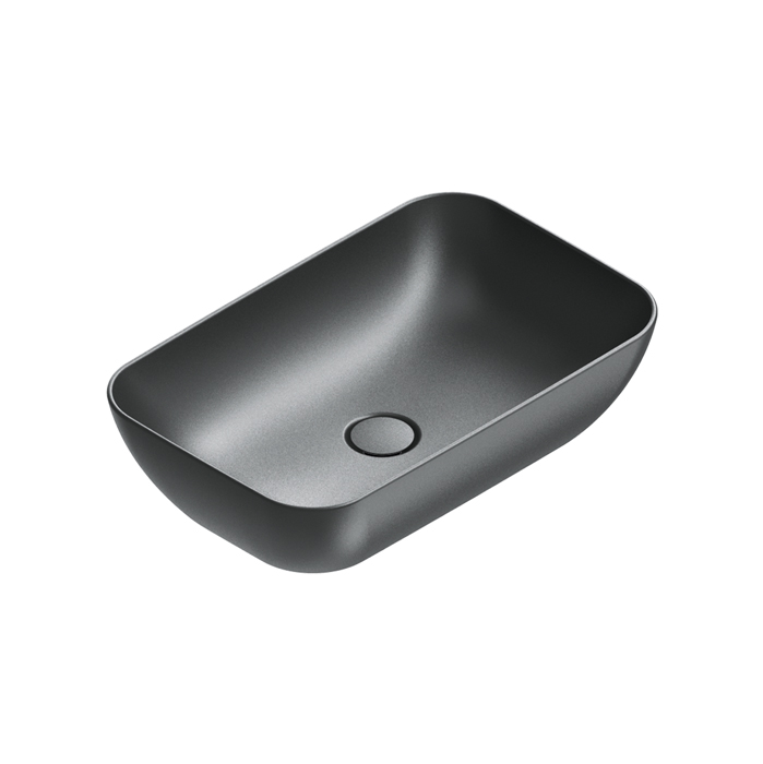 Catalano Green Раковина 60x38см накладная, без отв., цвет: черный матовый