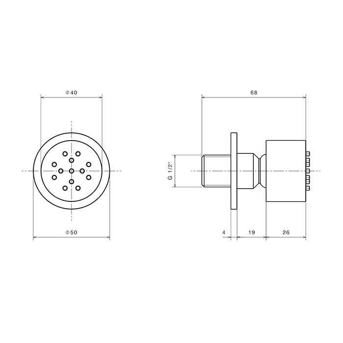 Newform Body Jets Форсунка с шарнирной боковой струей, с закругленной панелью, цвет: черный матовый