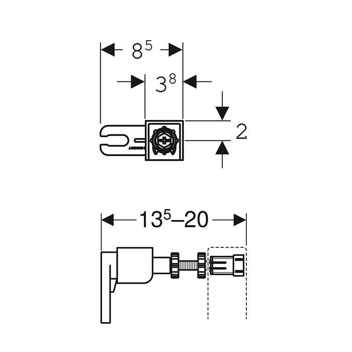Geberit Duofix Комплект крепления к стене для отдельного монтажа (2 шт.)