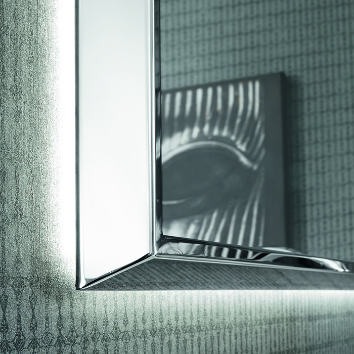 VITAGE milldue edition HILTON Комплект мебели с базой, раковиной DIAMOND, зеркалом DIAMOND, 162см, ручки хром, подвесной, Цвет: bianco-41, платина, сталь