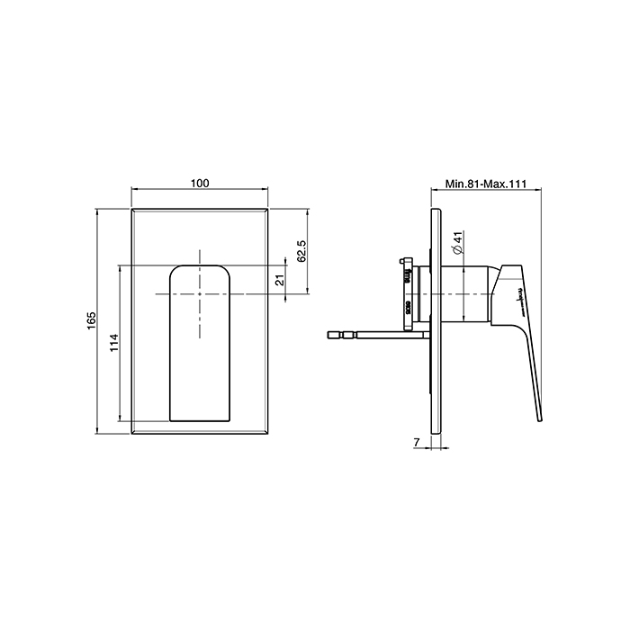 Fima Carlo Frattini Fit F3389X1BS Однорычажный смеситель для ванны и душа, на 1 источник, встраиваемый, цвет: белый матовый