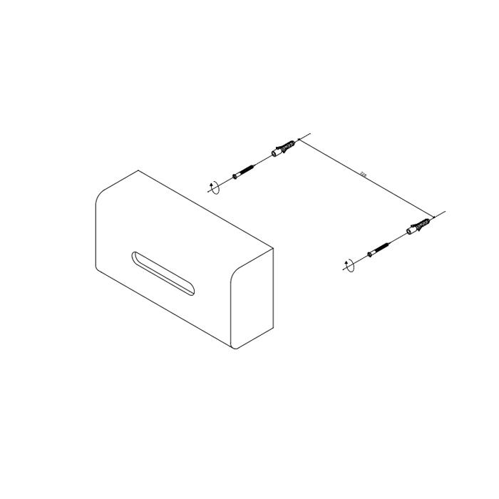 Decor Walther Stone KB Диспенсер для салфеток 8x26x13.5см, настольный, цвет: белый