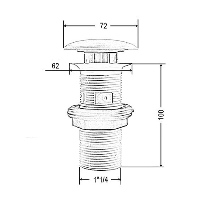 Artceram Донный клапан для раковин универсальный, покрытие керамика, цвет: Marrone tortora