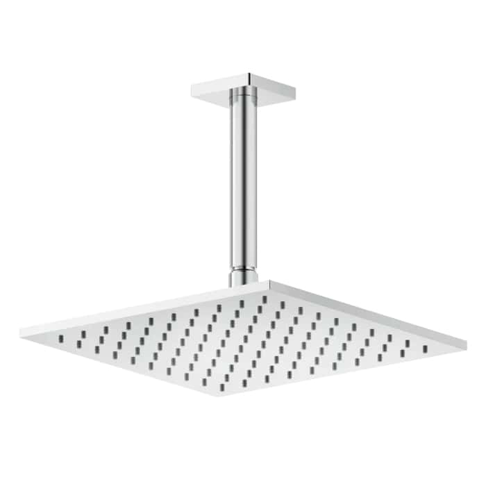 Gessi Rilievo Потолочная душевая головка на 1/2" 250x250 мм, длина изгот. под заказ (105 - 1855 мм), цвет: хром