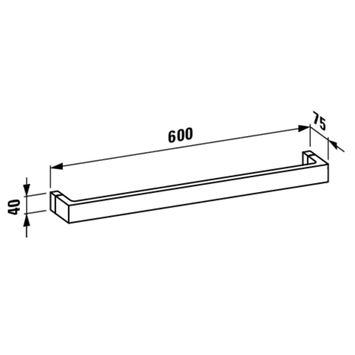 Laufen Kartell Полотенцедержатель 60см, подвесной, цвет: янтарь