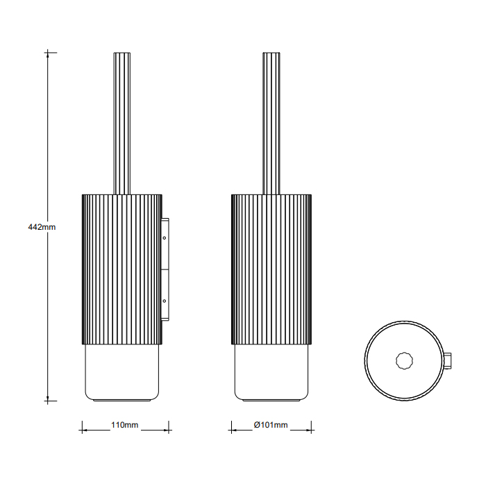 Decor Walther OF.LINE WBG Ершик для туалета, подвесной, цвет: Mocca/Moor