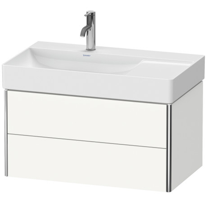 Duravit XSquare База подвесная 78.4x46x39.7см с раковиной (раковина слева), 2 ящика, цвет: глянцевый белый