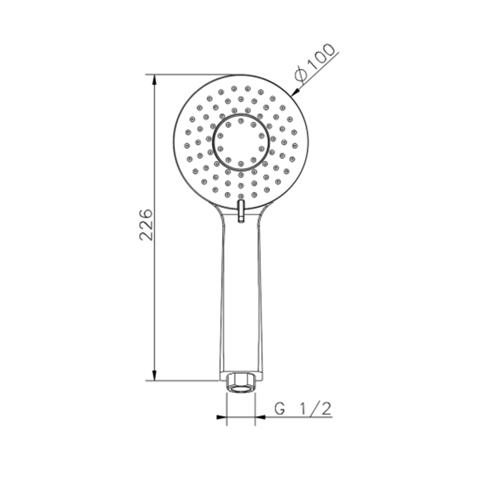 Cisal Shower Лейка душевая ручная с тремя типами струи, d 10см, цвет: хром