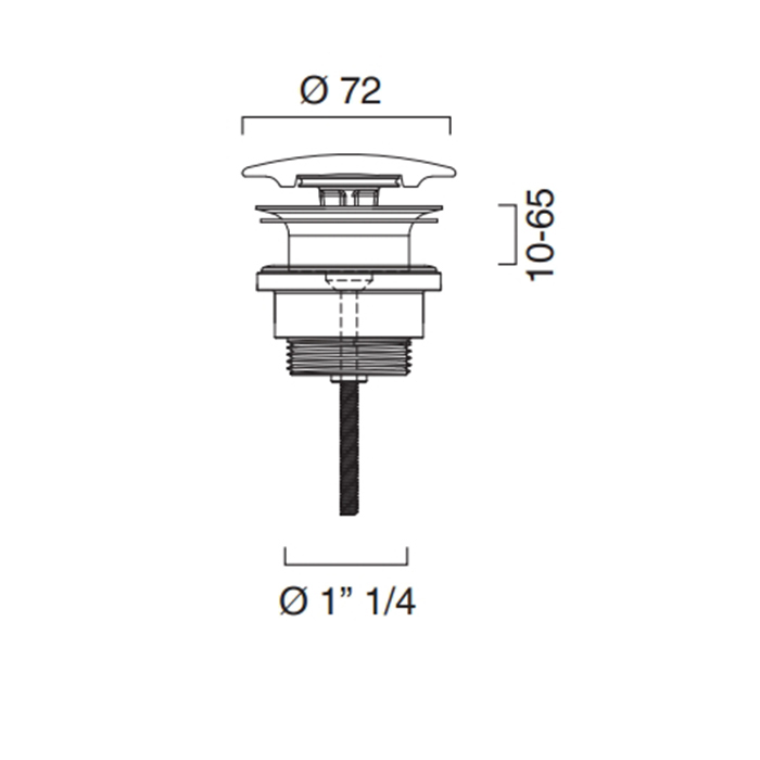 Catalano Слив для раковины без перелива, цвет черный матовый