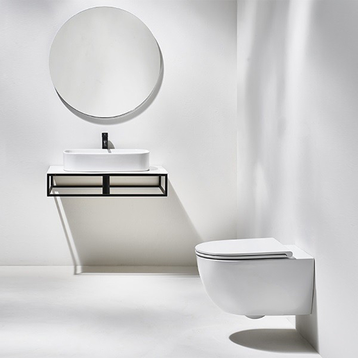 Simas Trevi Унитаз 56х37см., подвесной, безободковый, цвет: белый матовый