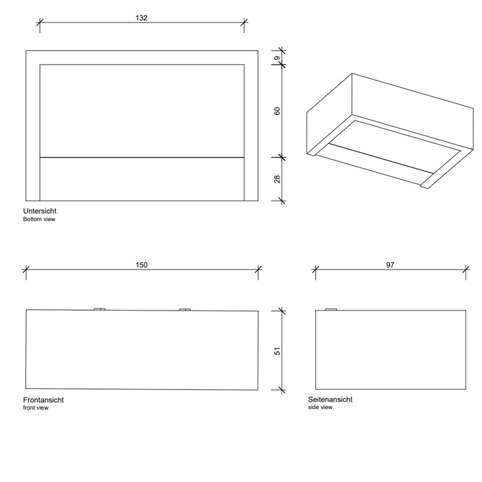 Decor Walther Box 1-15 N LED Светильник на зеркало 15x10x5см, светодиодный, 1x LED 18.4W, цвет: белый матовый