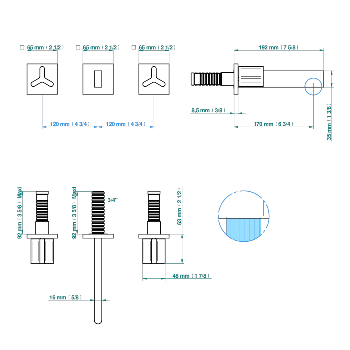 THG ICON-X METAL Смеситель для раковины, настенный, цвет: хром