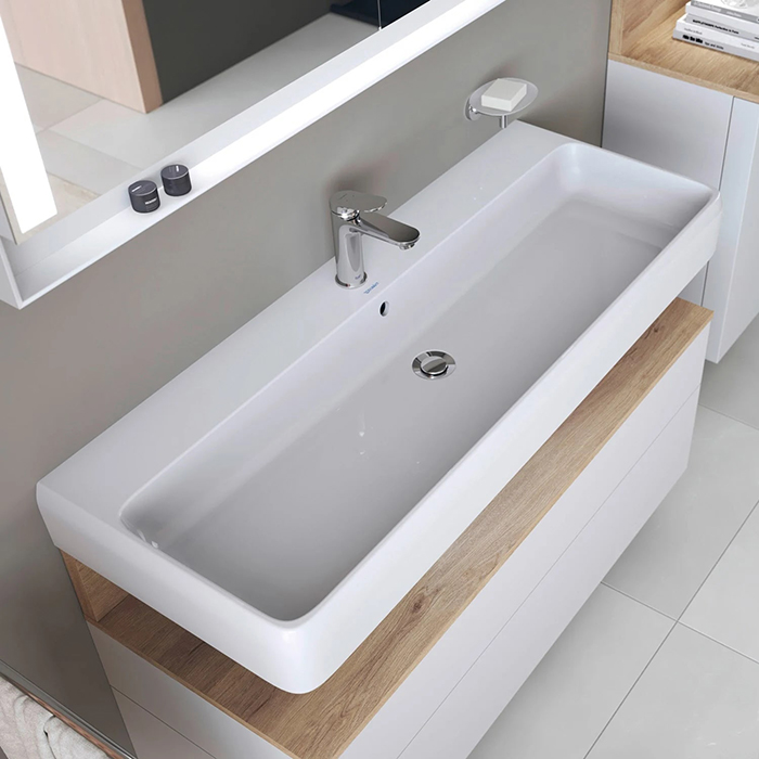 Duravit Qatego Раковина 120х47х12.5см., накладная/подвесная, 1 отв., цвет: белый