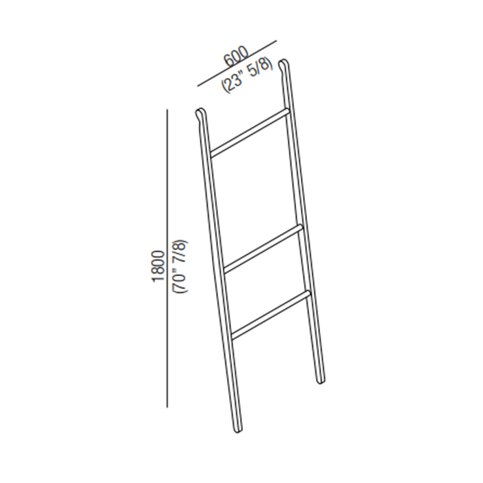 Agape Stairs Полотенцедержатель 60x180см, напольный, цвет: белый