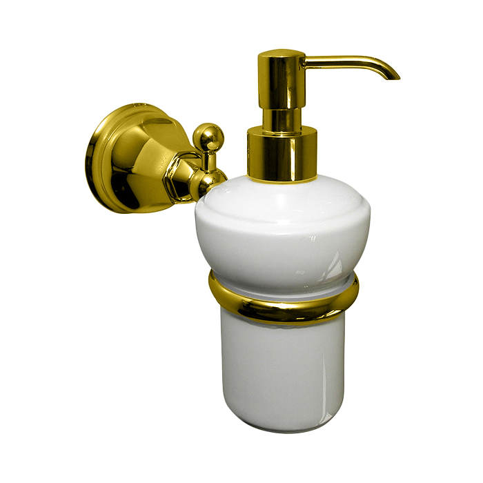 Nicolazzi Accessori Teide Дозатор для жидкого мыла, подвесной, цвет: Gold Brass