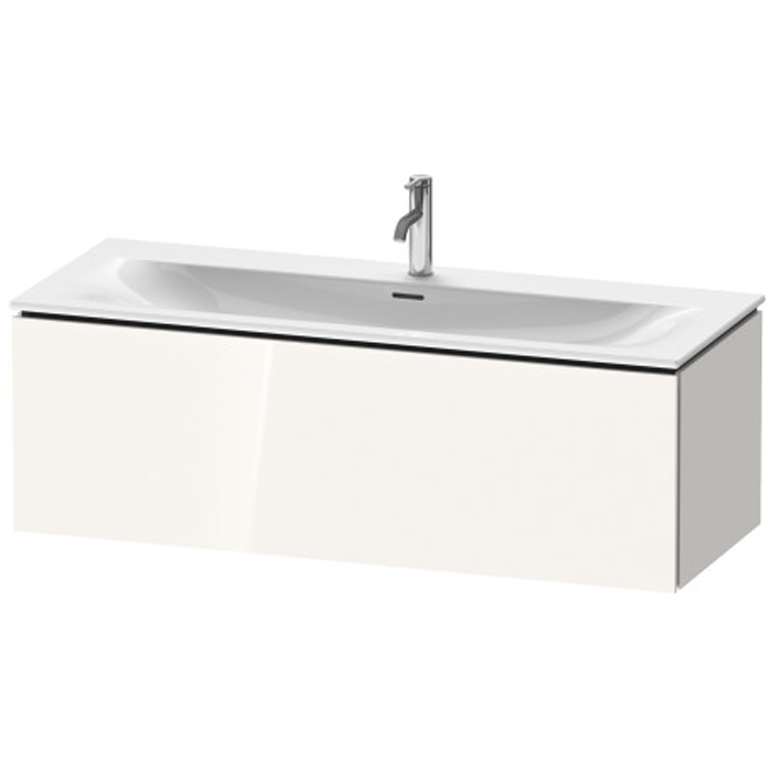 Duravit L-Cube База подвесная 122x48.1x40см с раковиной, 1 выдвижное отделение, цвет: глянцевый белый