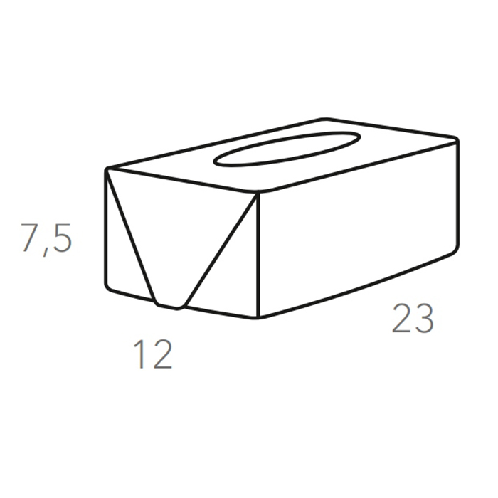 ADJ Салфетница Kleenex, 23x12xH7,5 см., цвет: шоколад/капучино
