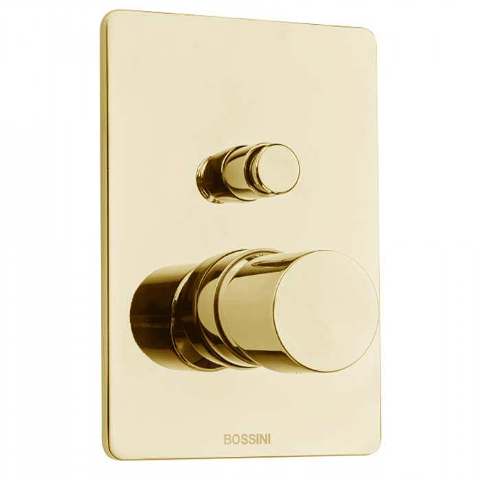 Bossini Oki Смеситель для душа, встраиваемый, 2 выхода, цвет: золото