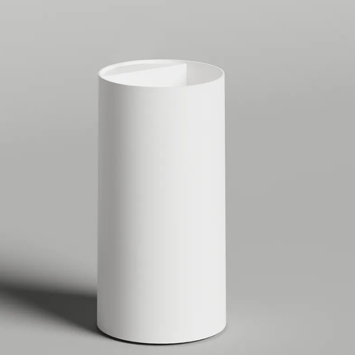 Salini Armonia Round Top 01 Раковина напольная 45х45х90см., слив в стену, без отв. под смес, с декор.накладкой, мат-л: S-Sense, цвет: белый глянцевый