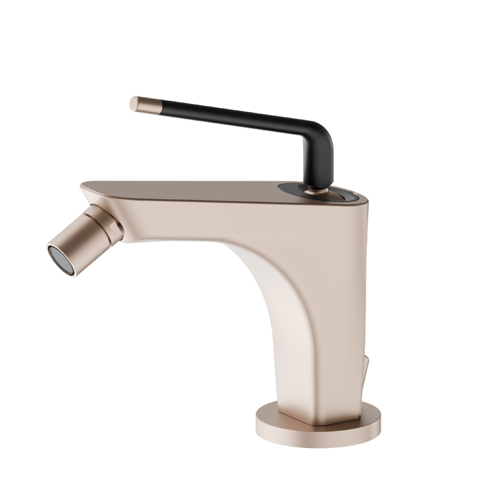 Newform O'Rama Смеситель для биде, 1 отв., с донным клапаном, цвет: copper satin