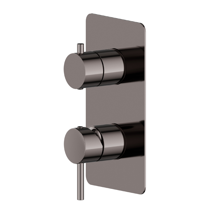 Newform X-Way Смеситель для душа, встраиваемый, 2 потока, внешняя часть, цвет: PVD gun metal