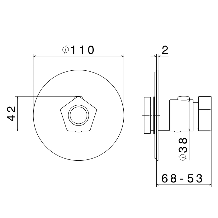 Newform ParkLE Смеситель для душа, встраиваемый, термостатический, цвет: хром/черный матовый