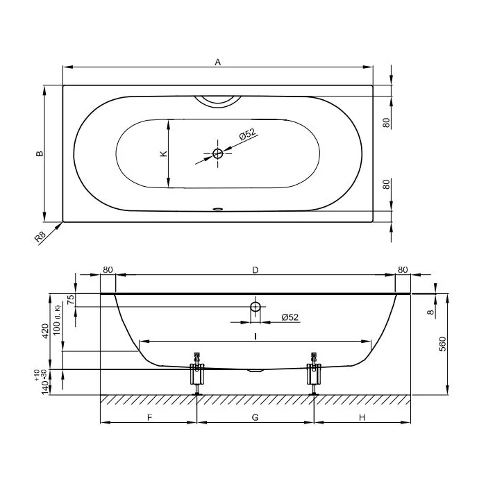 Bette Starlet Spirit Ванна 170x75см., с шумоизоляцией, BetteGlasur® Plus, цвет: белый