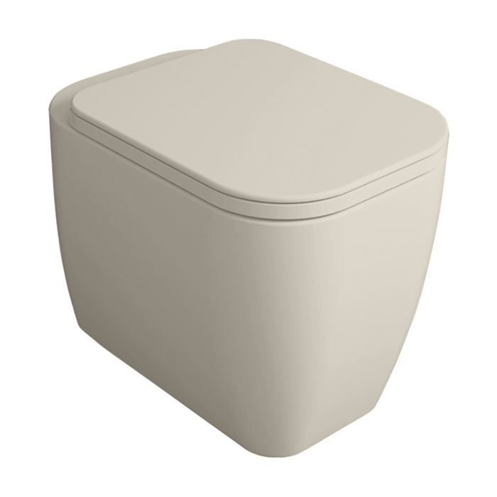 Simas Henges Унитаз напольный безободковый 38х55 см, цвет: sabbia matt