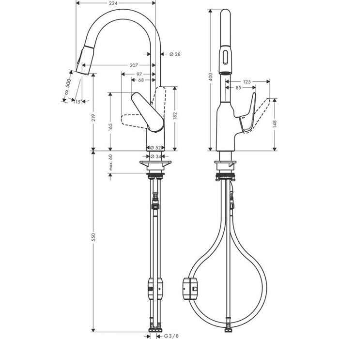 Hansgrohe Focus Смеситель для раковины, на 1 отв., цвет: хром