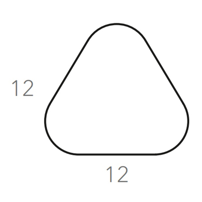 ADJ Костер 12x12см., треугольный, натуральная кожа, цвет: белый/панна котта