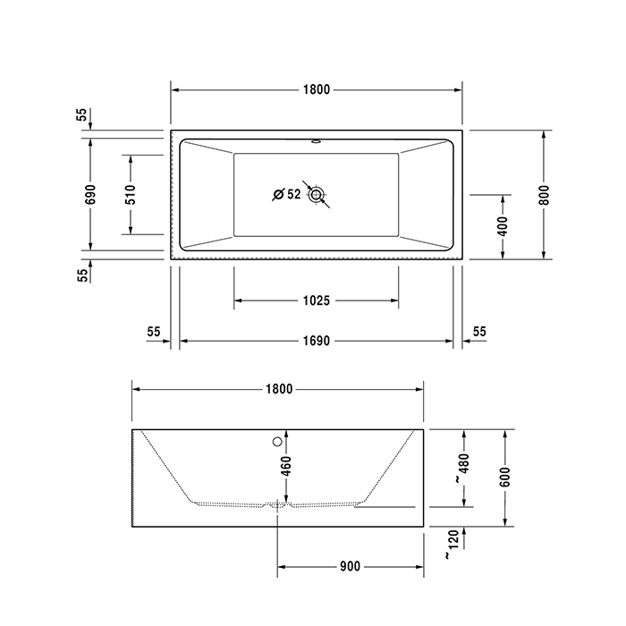 Duravit Vero Air Ванна 180x80см, встраиваемая, Ecke r, цвет: белый