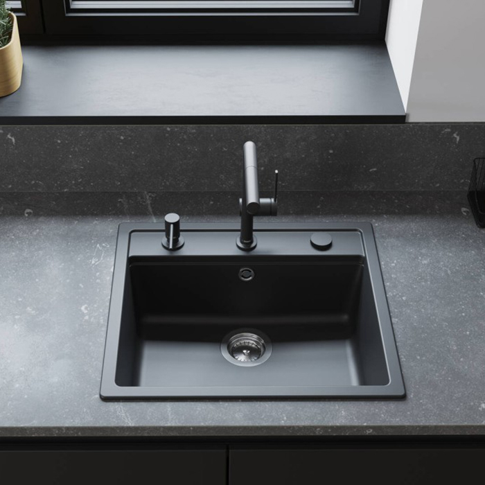 Hansgrohe Talis M54 Смеситель для кухни, 1 отв., с вытяжным изливом 1jet, цвет: черный матовый