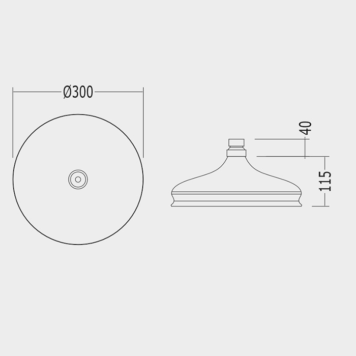 Devon&Devon Верхний душ D300мм, цвет: золото светлое