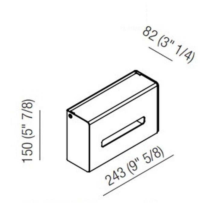 Agape Mach 2 Держатель для бумажных полотенец подвесной 24.3x15x8.2 см, цвет: сатин