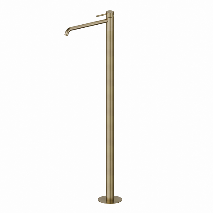 Newform X-STEEL 316 Смеситель для раковины, напольный, излив 28см., наружная часть, цвет: PVD Brushed pale gold