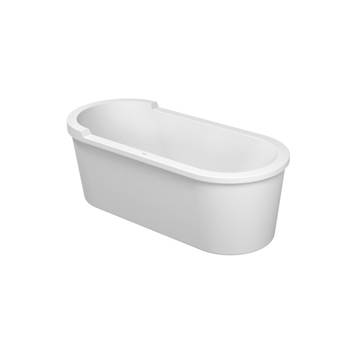 Duravit Ванна Starck 180x80см отдельностоящая с двумя наклонами для спины,  с акриловой  панелью и ножками, цвет: белый