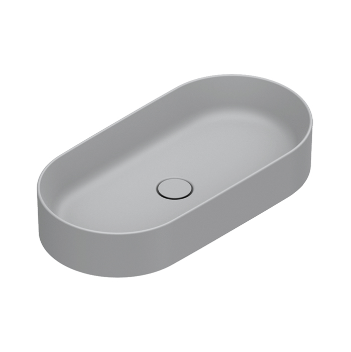 Catalano Zero Раковина 70х35см, накладная, без отв., без перелива, цвет: Cemento Satinato