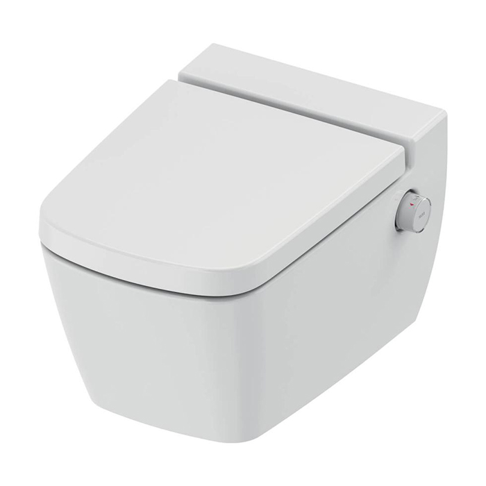 TECEone Унитаз-биде 54х35см, подвесной, безободковый, смыв Tornado, сиденье, цвет: белый