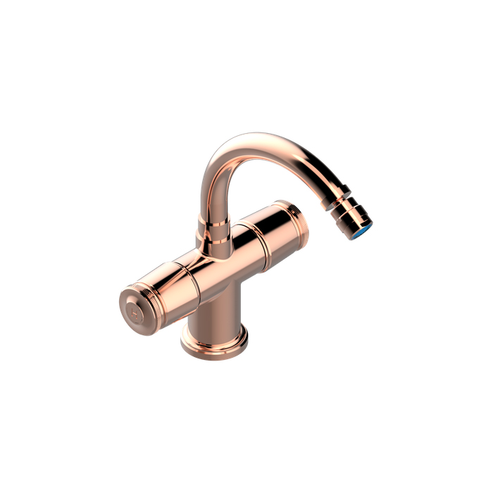 THG CORVAIR Смеситель для биде на 1 отверстие, 2-х вентильный, с донным клапаном, цвет: Blush PVD