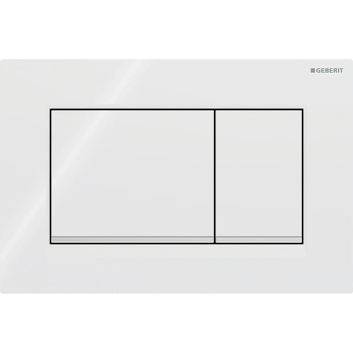 Geberit Sigma20 Клавиша для двойного смыва, квадратная, цвет: белый/хром