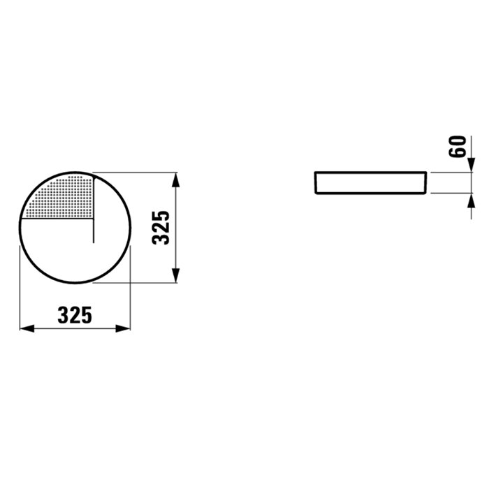 Laufen VAL Подставка круглая d=325мм, h=60мм, декоративная, настольная, цвет: белый