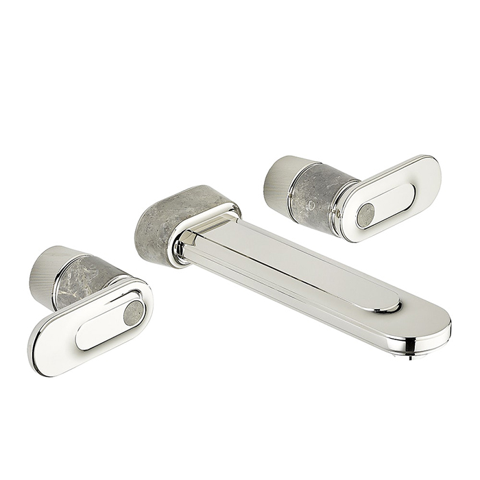 THG CORVAIR A MANETTES FIOR DI BOSCO Смеситель для раковины настенный, c 2 вентилями, внешняя часть, цвет: хром