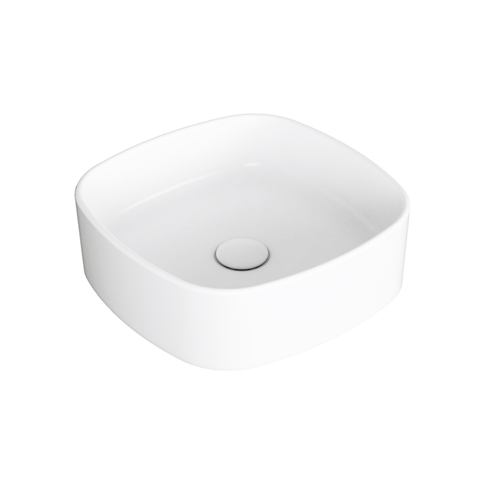 SIMAS Foriu Раковина квадратная накладная 40x40x13 см, без отв под смеситель, цвет: белый